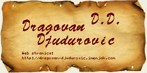 Dragovan Đudurović vizit kartica